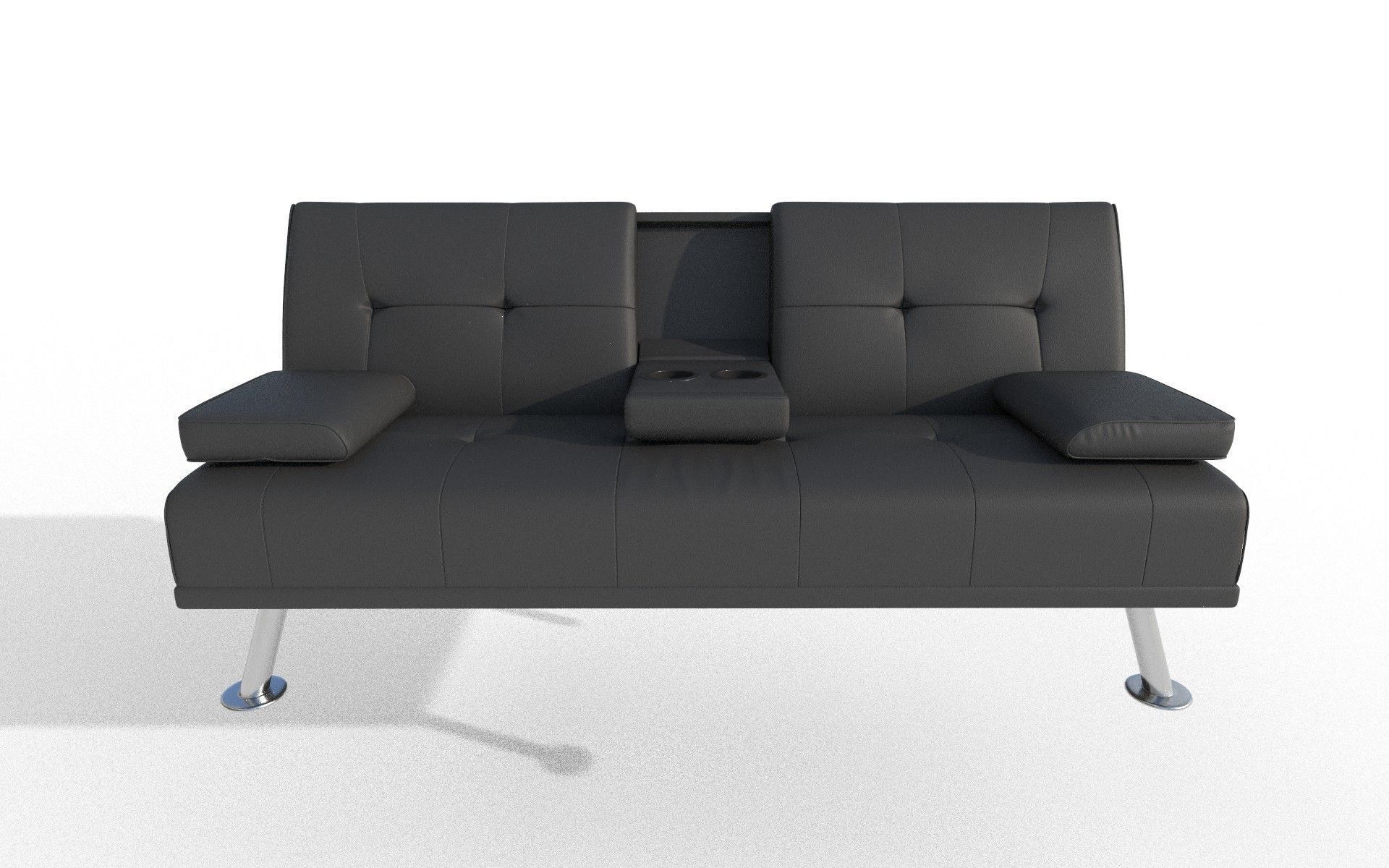 Leather Sofa Low-poly 3D model_1