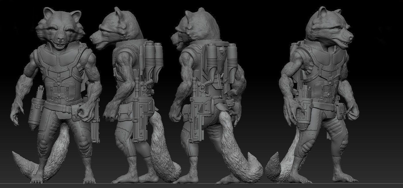 ROCKET RACCOON  3D print model   Guardians of the Galaxy 3D print model_7