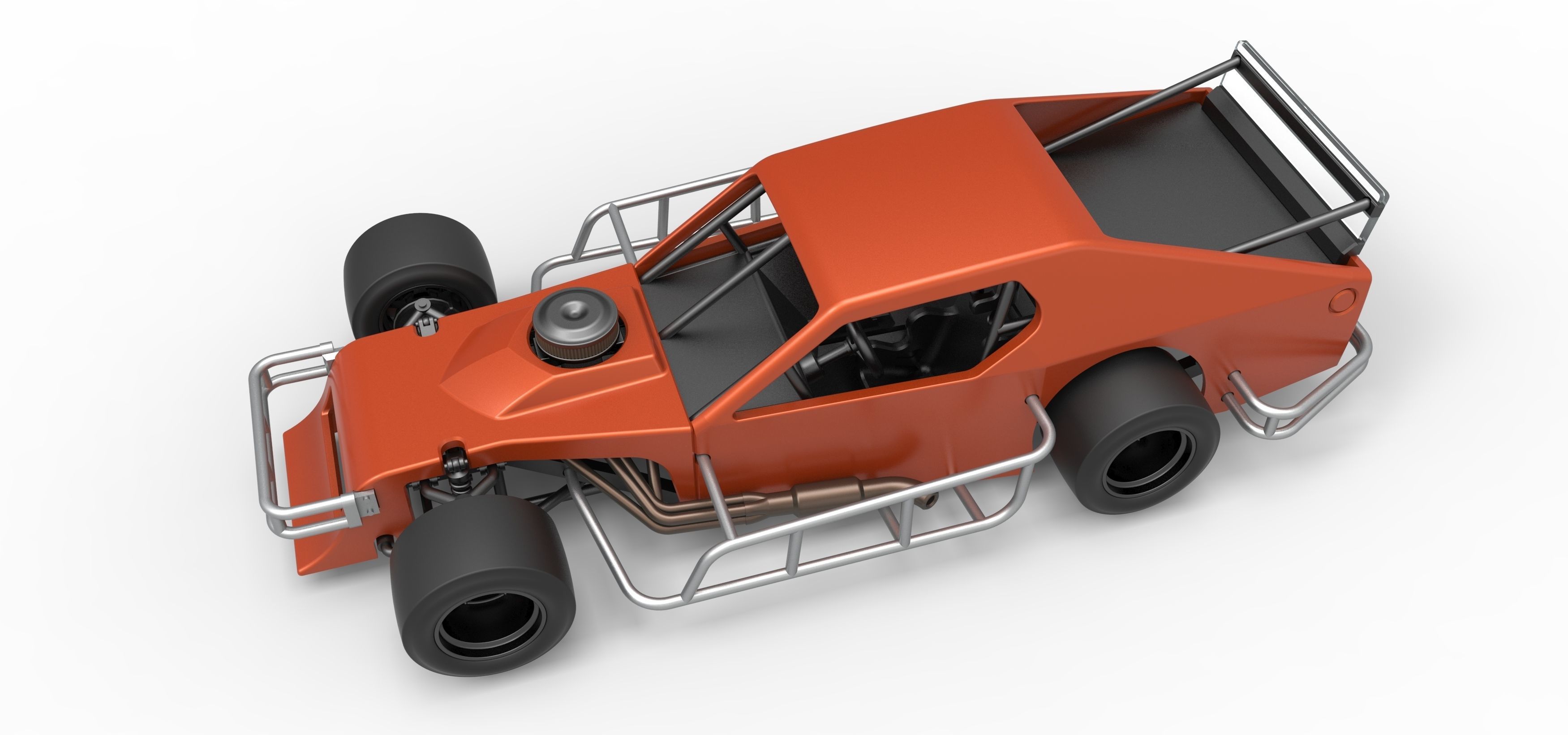 Asphalt Modified stock car Scale 1 to 25 3D print model_4