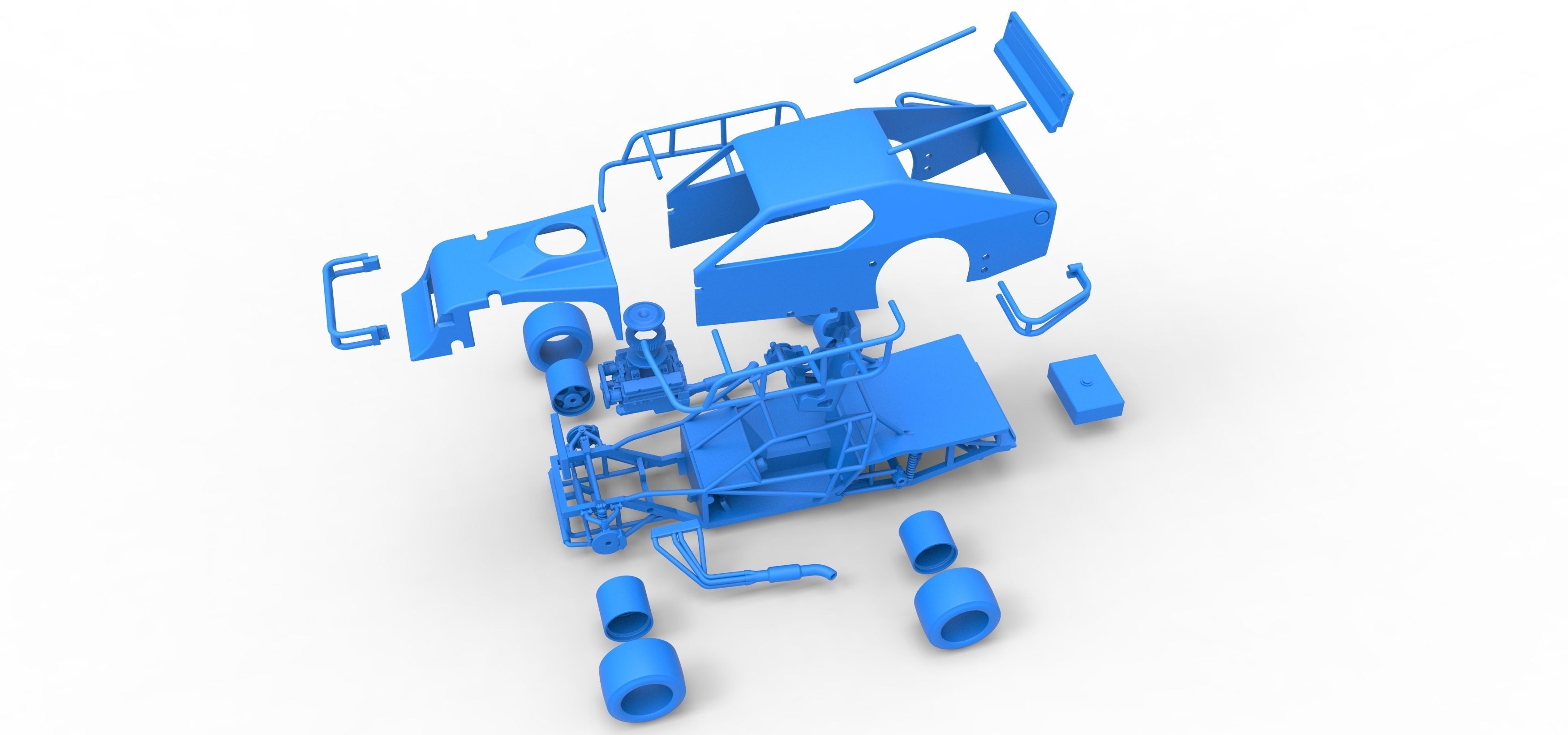 Asphalt Modified stock car Scale 1 to 25 3D print model_47