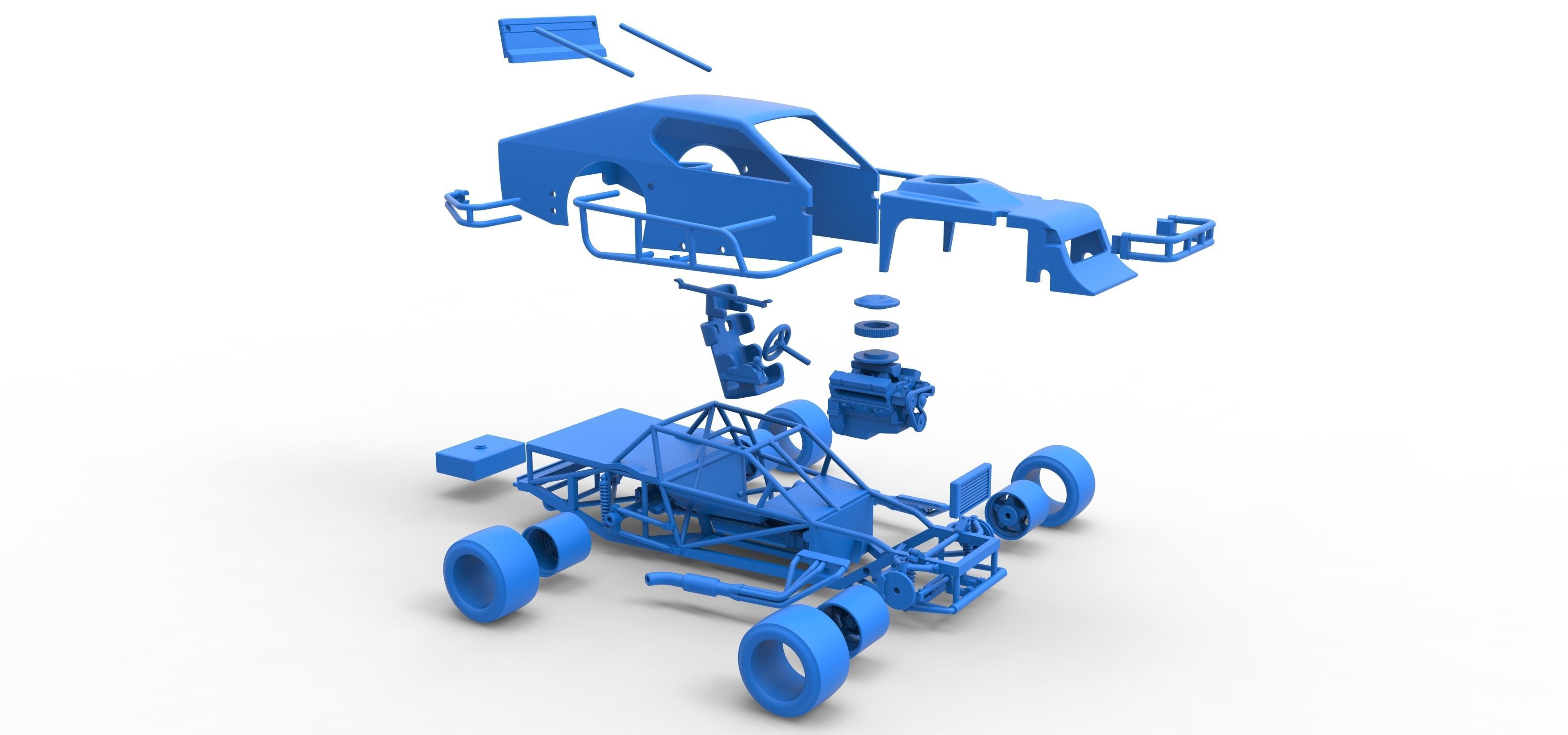 Asphalt Modified stock car Scale 1 to 25 3D print model_55