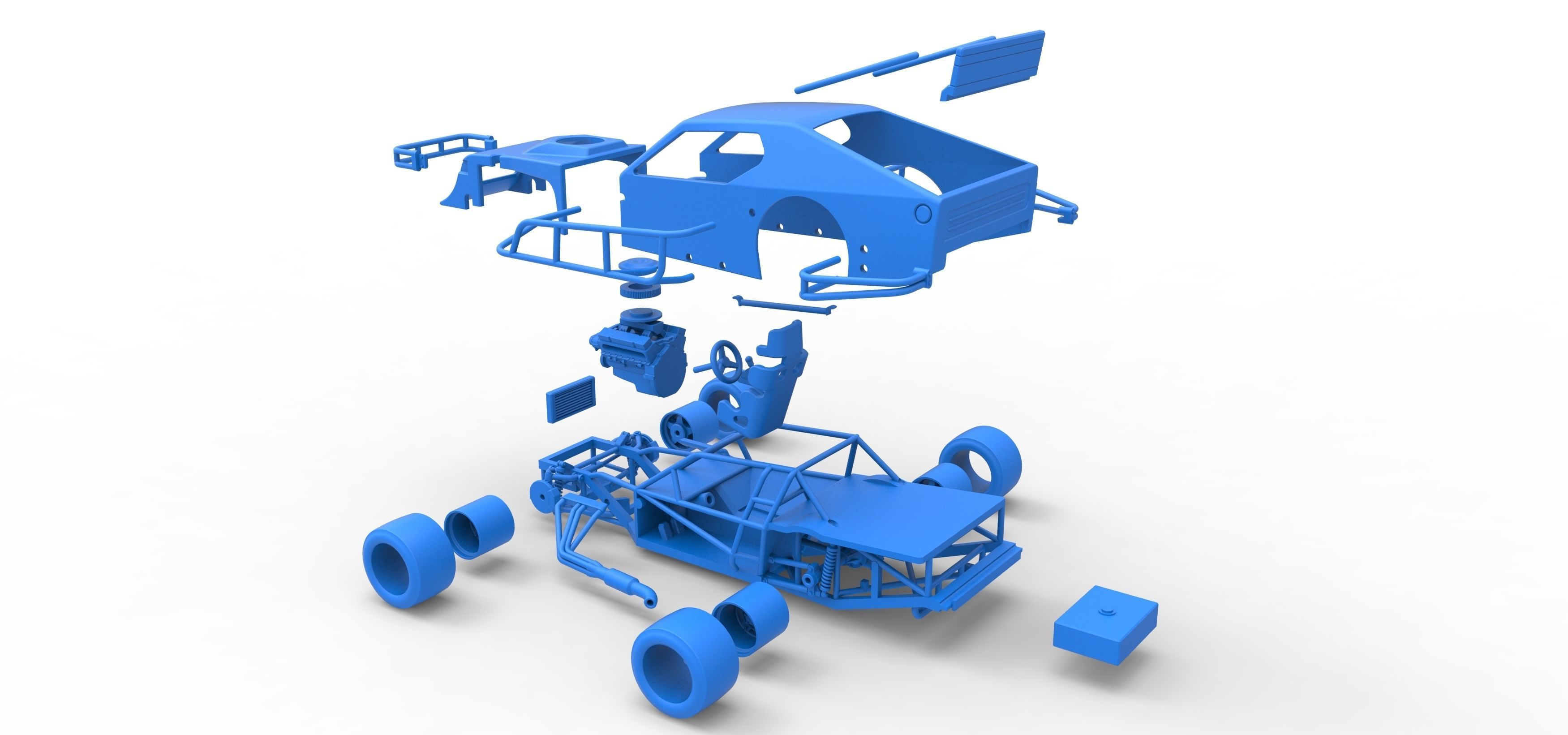 Asphalt Modified stock car Scale 1 to 25 3D print model_52