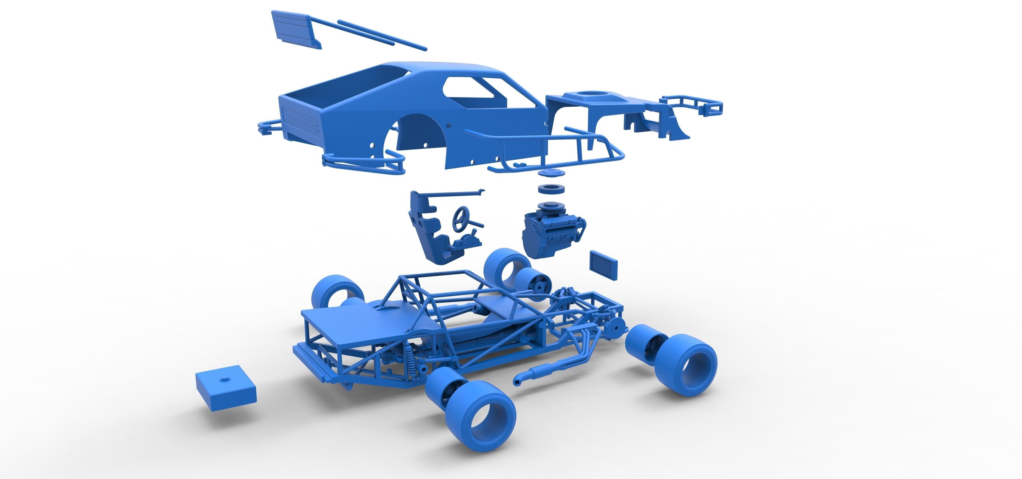 Asphalt Modified stock car Scale 1 to 25 3D print model_54