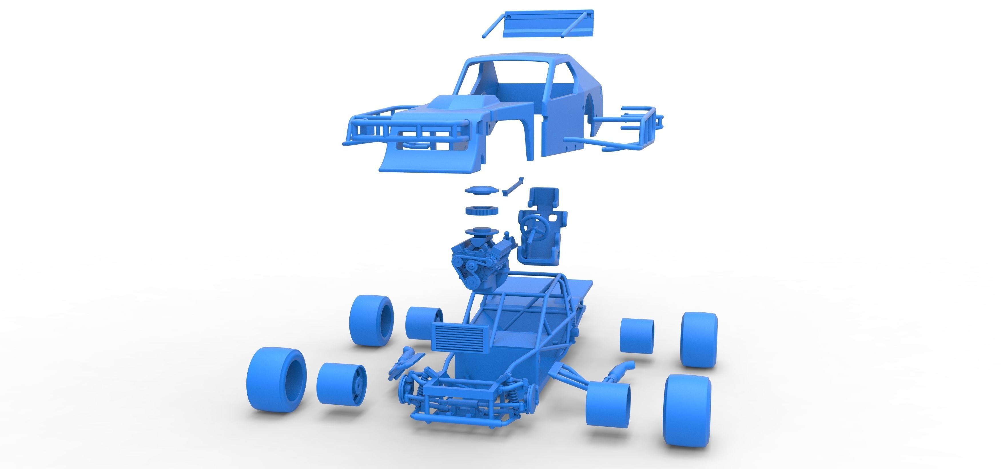 Asphalt Modified stock car Scale 1 to 25 3D print model_49