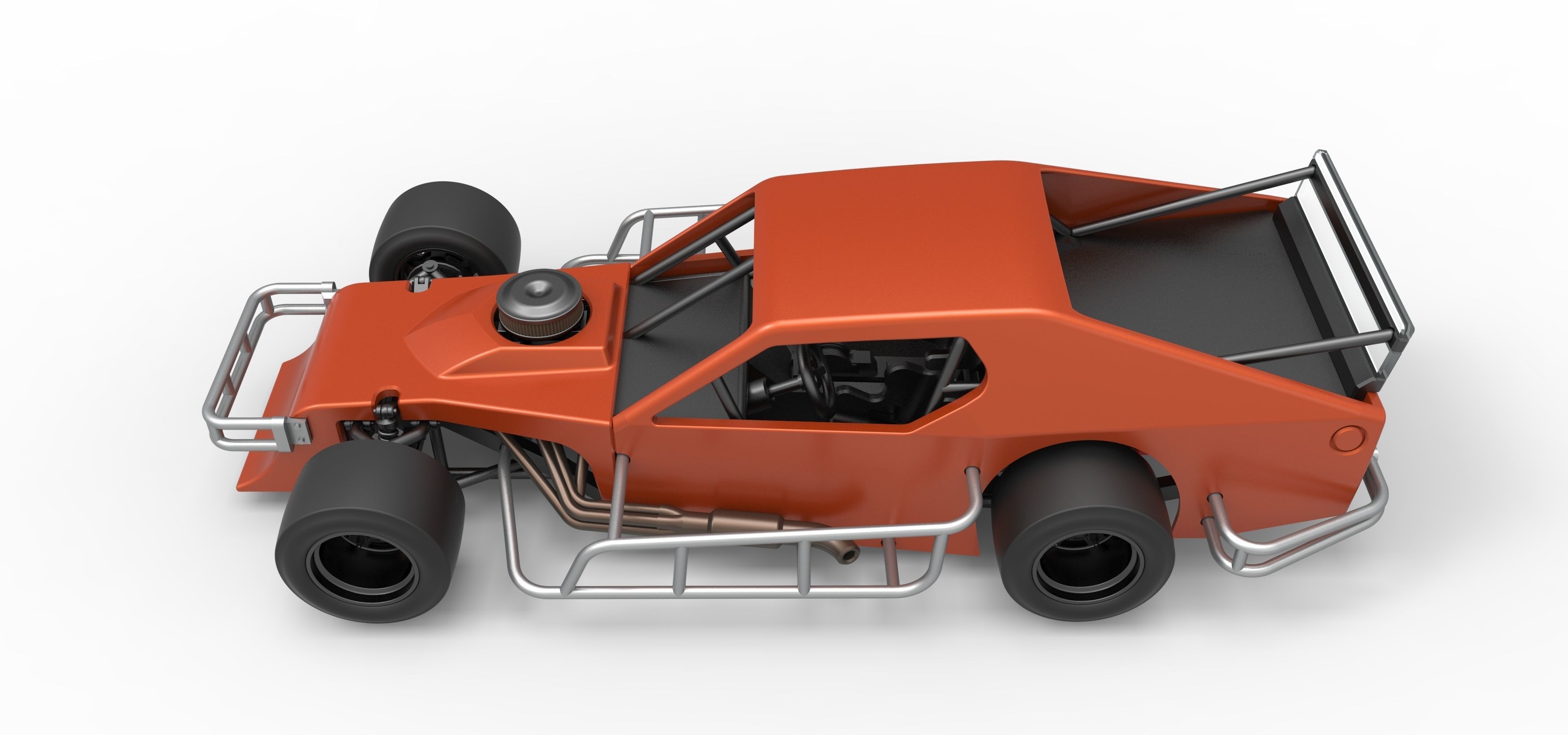 Asphalt Modified stock car Scale 1 to 25 3D print model_10