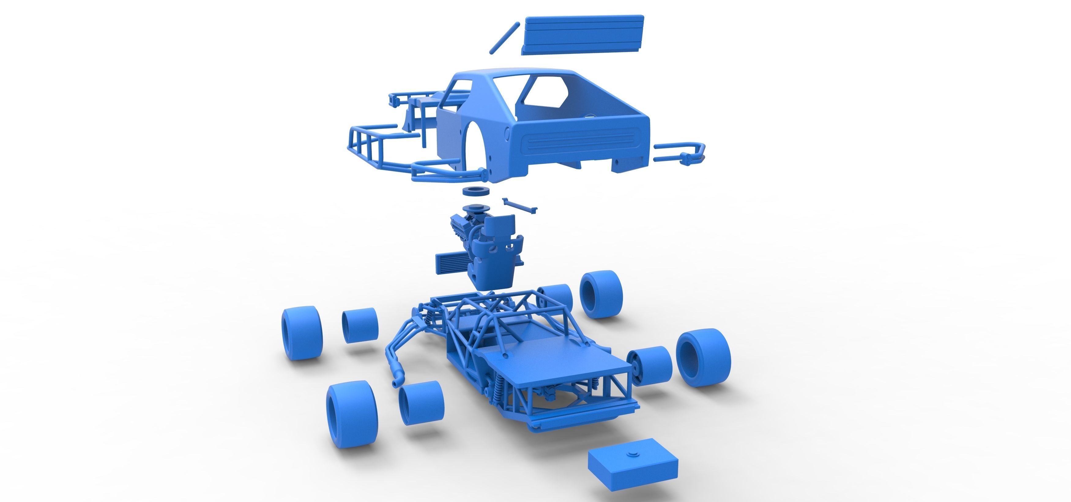 Asphalt Modified stock car Scale 1 to 25 3D print model_53