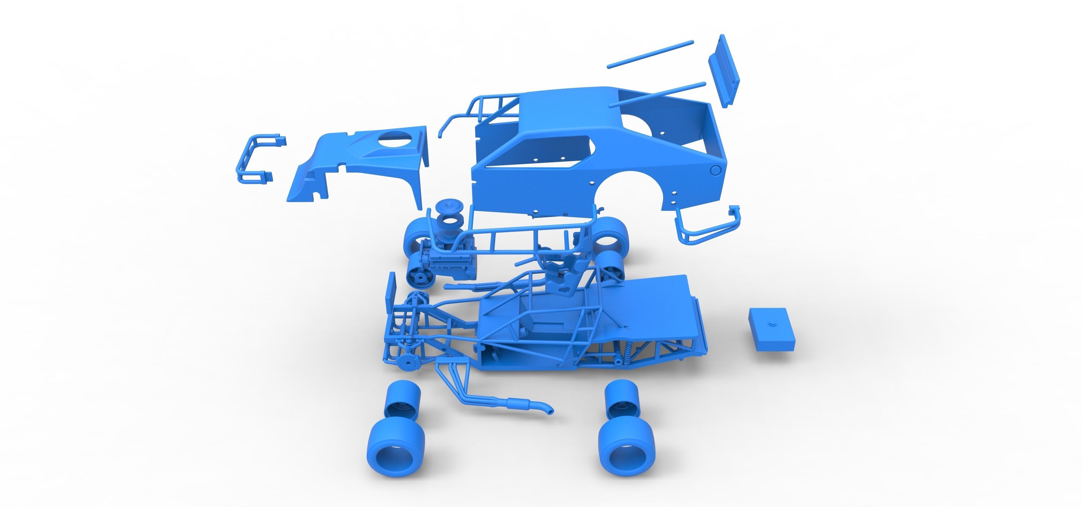 Asphalt Modified stock car Scale 1 to 25 3D print model_51