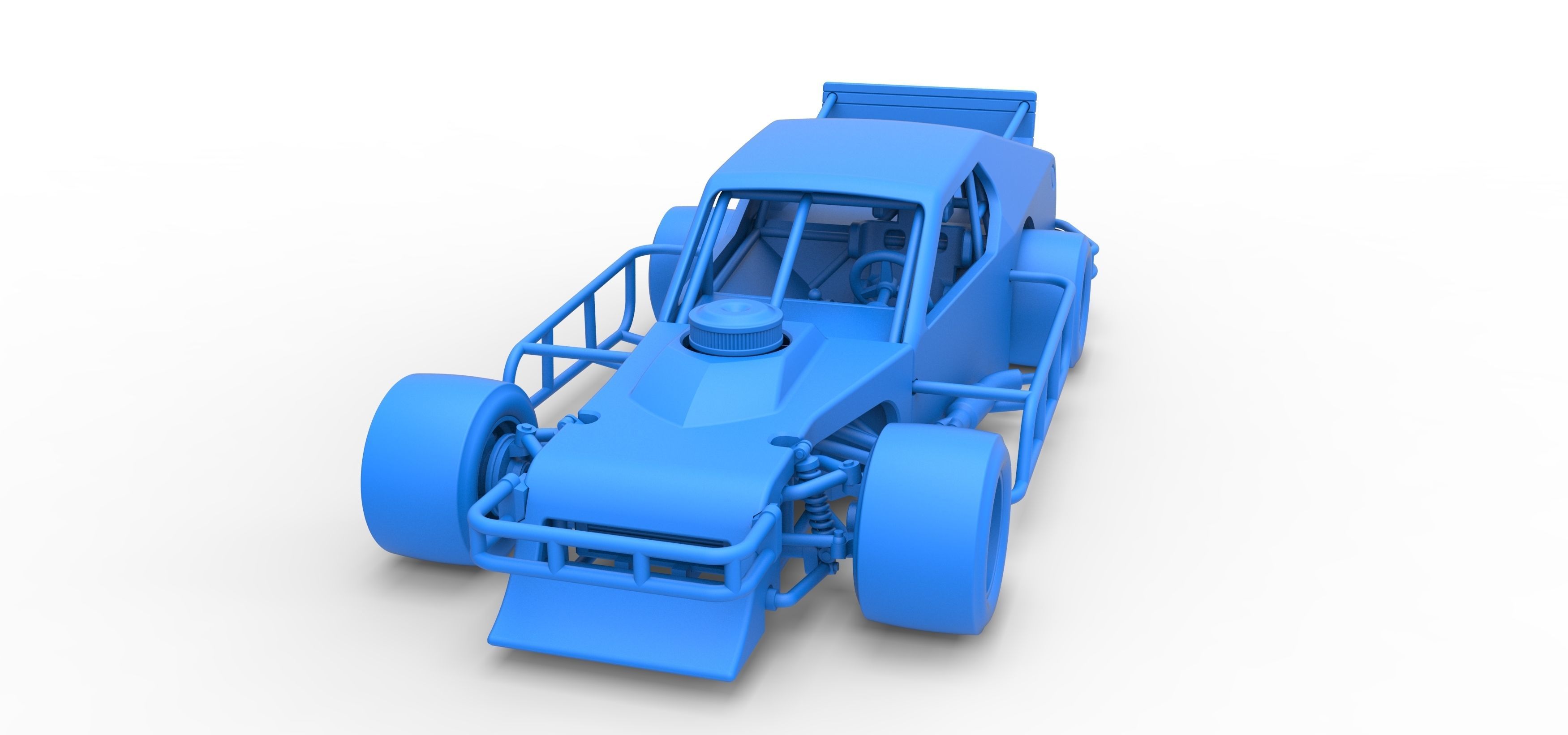 Asphalt Modified stock car Scale 1 to 25 3D print model_27