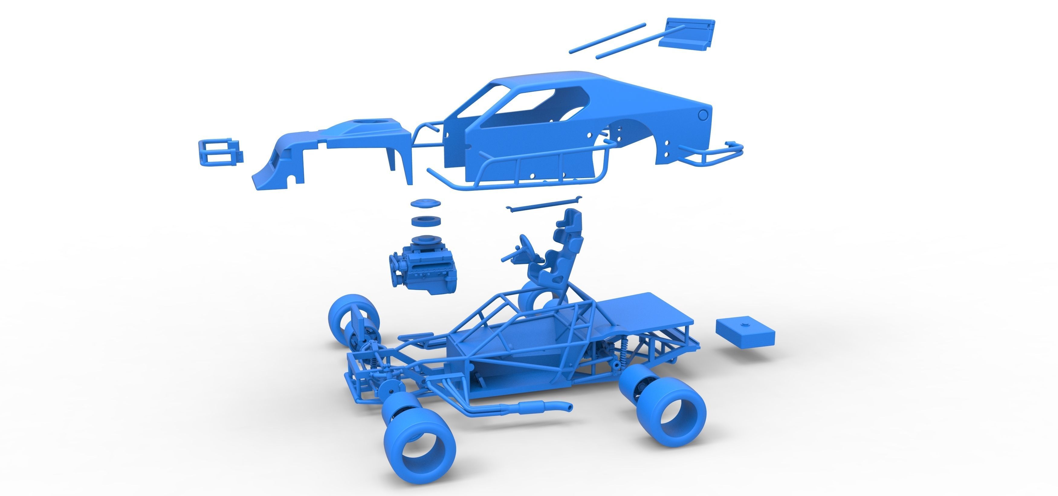 Asphalt Modified stock car Scale 1 to 25 3D print model_46