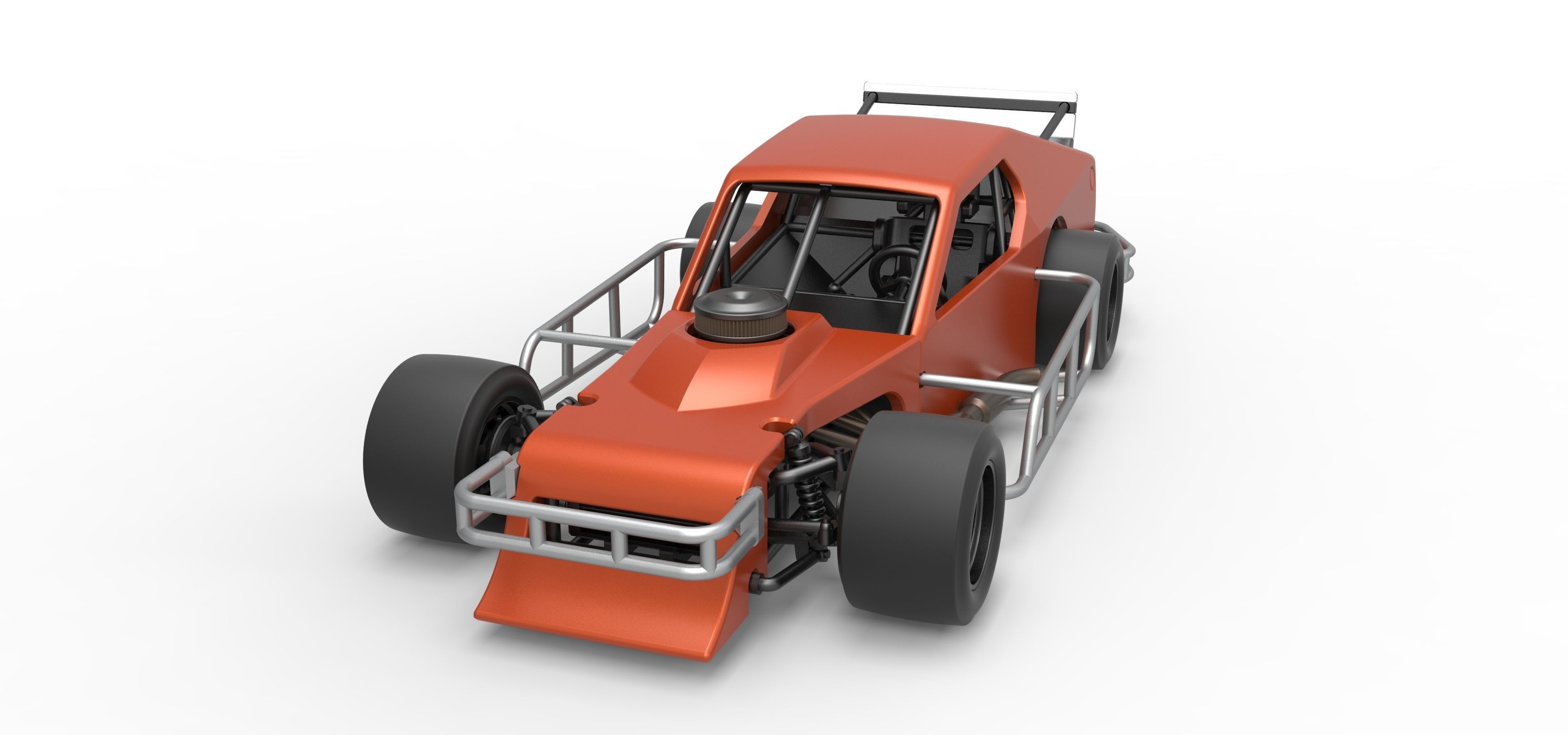 Asphalt Modified stock car Scale 1 to 25 3D print model_5