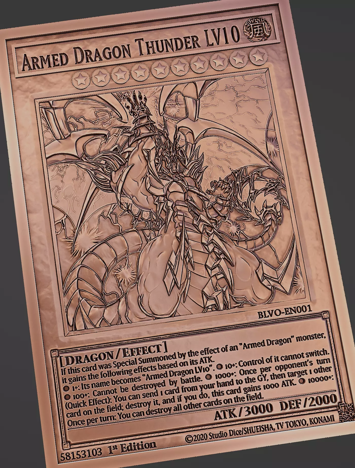 armed dragon thunder - yugioh Free 3D print model