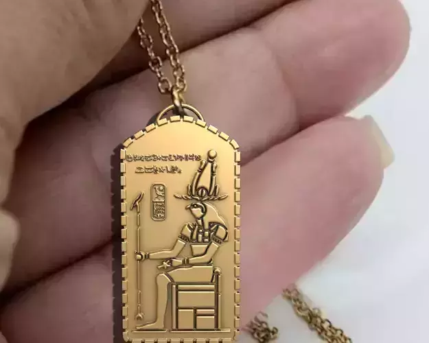 ANCIENT EGYPTIAN KING HORUS PENDANT 3D print model