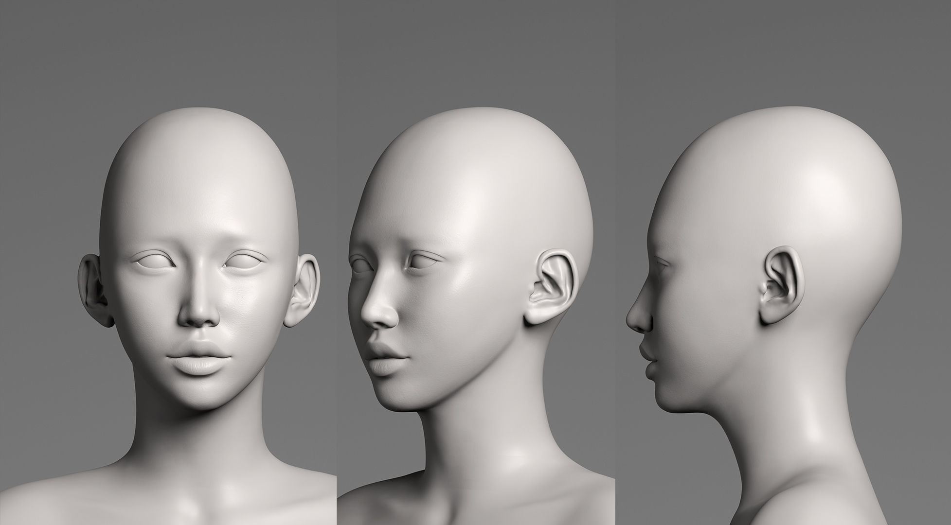 Annie - Lowpoly and Highpoly 3D Bundle Low-poly 3D model_6