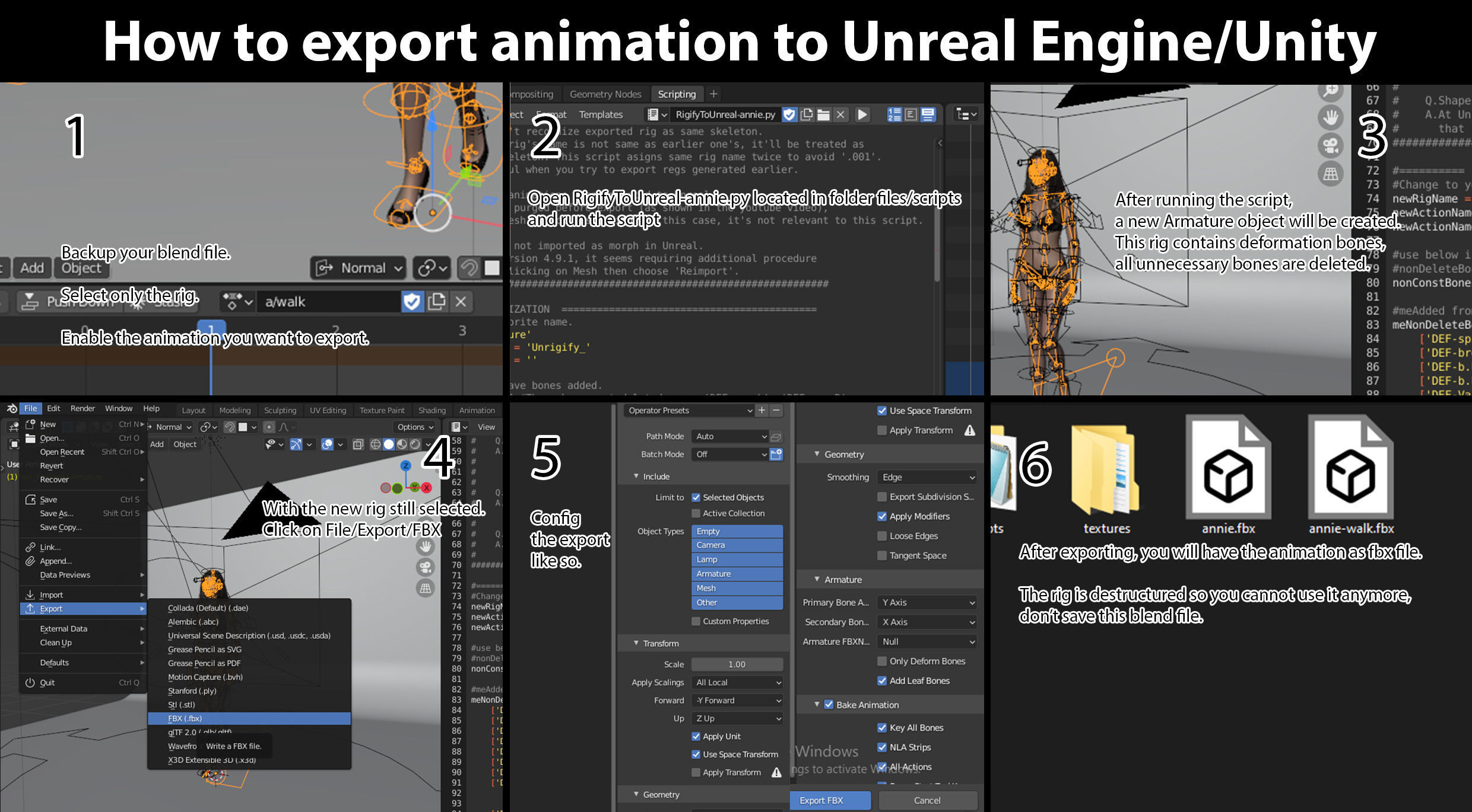 Annie - Lowpoly and Highpoly 3D Bundle Low-poly 3D model_12
