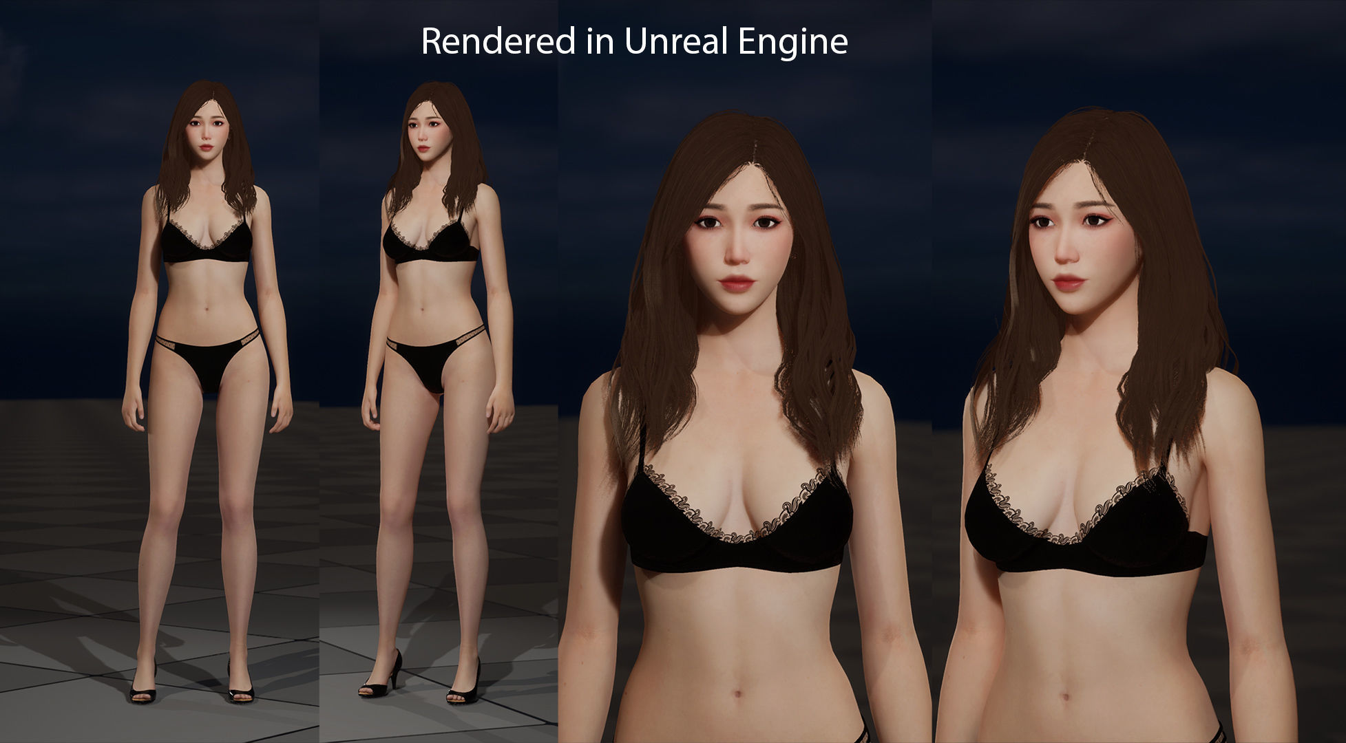 Annie - Lowpoly and Highpoly 3D Bundle Low-poly 3D model_10