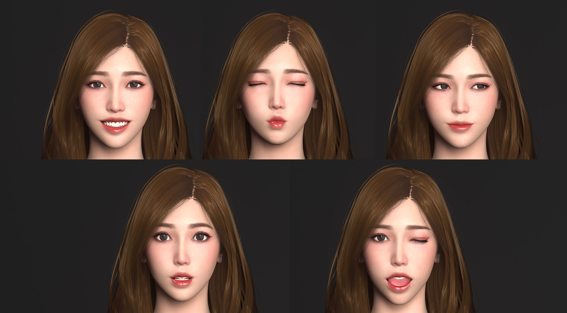 Annie - Lowpoly and Highpoly 3D Bundle Low-poly 3D model_3