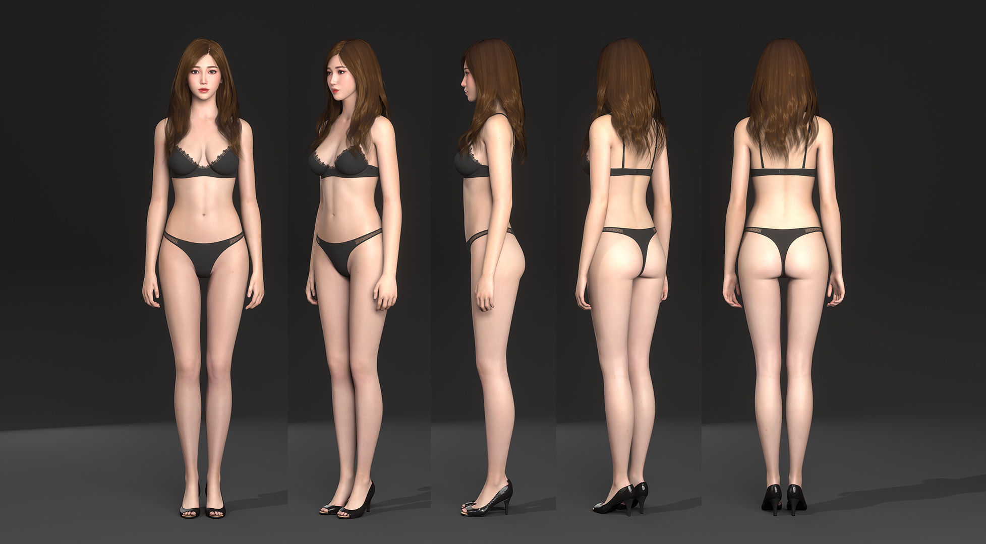 Annie - Lowpoly and Highpoly 3D Bundle Low-poly 3D model_1