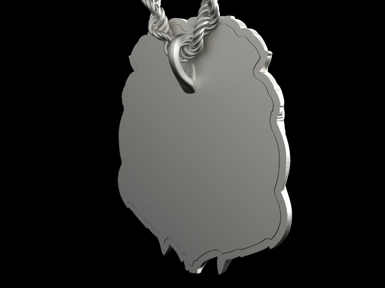 Lion pendant 3D print model_14