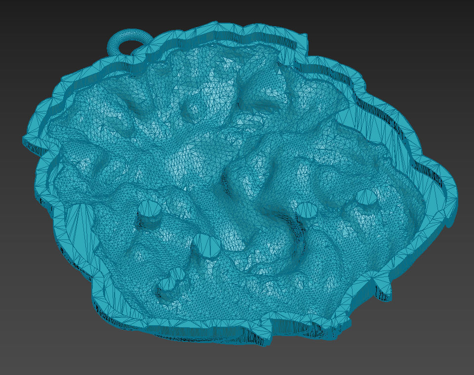 Lion pendant 3D print model_19