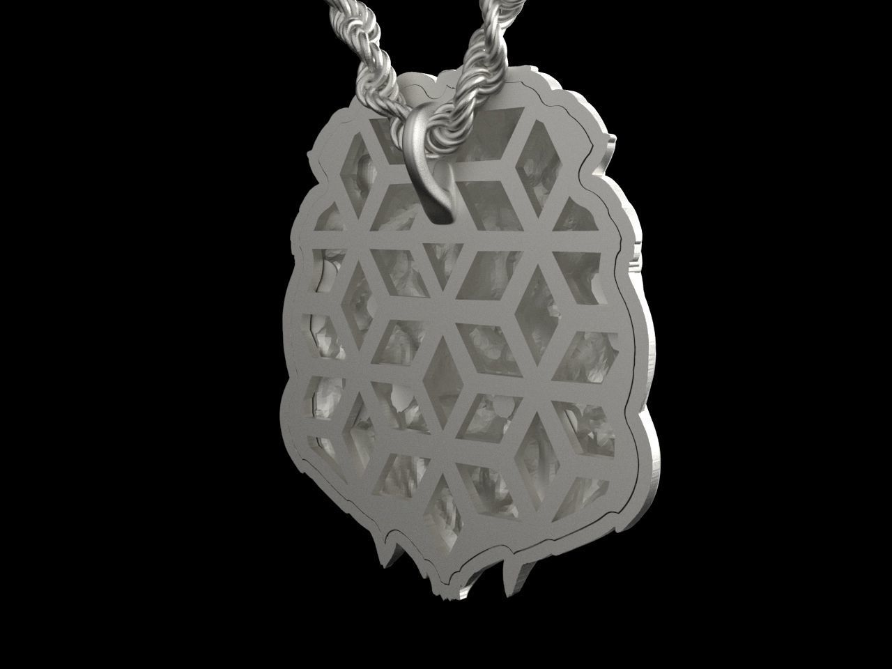 Lion pendant 3D print model_13