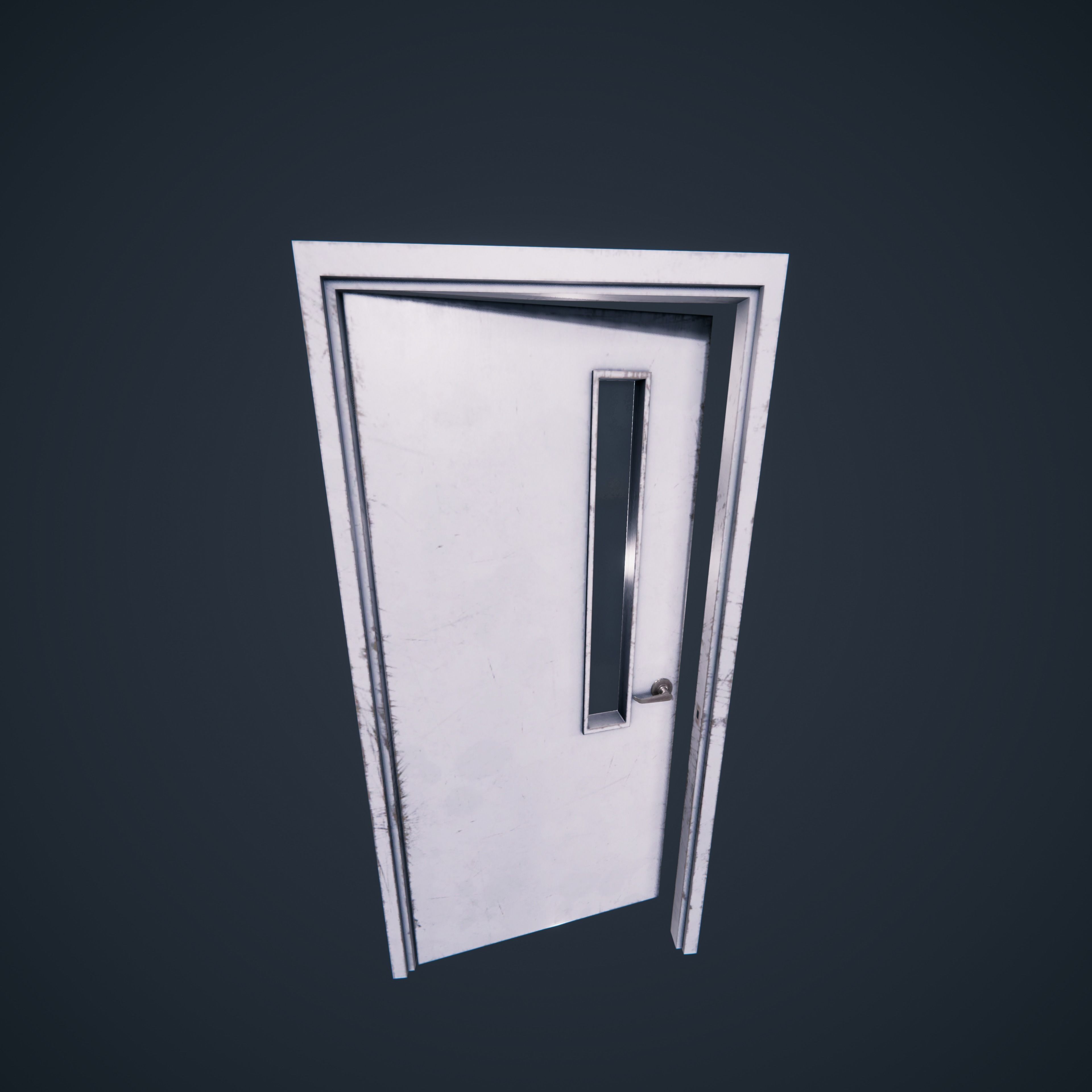 Door Wood 1 HDRP Low-poly 3D model_2