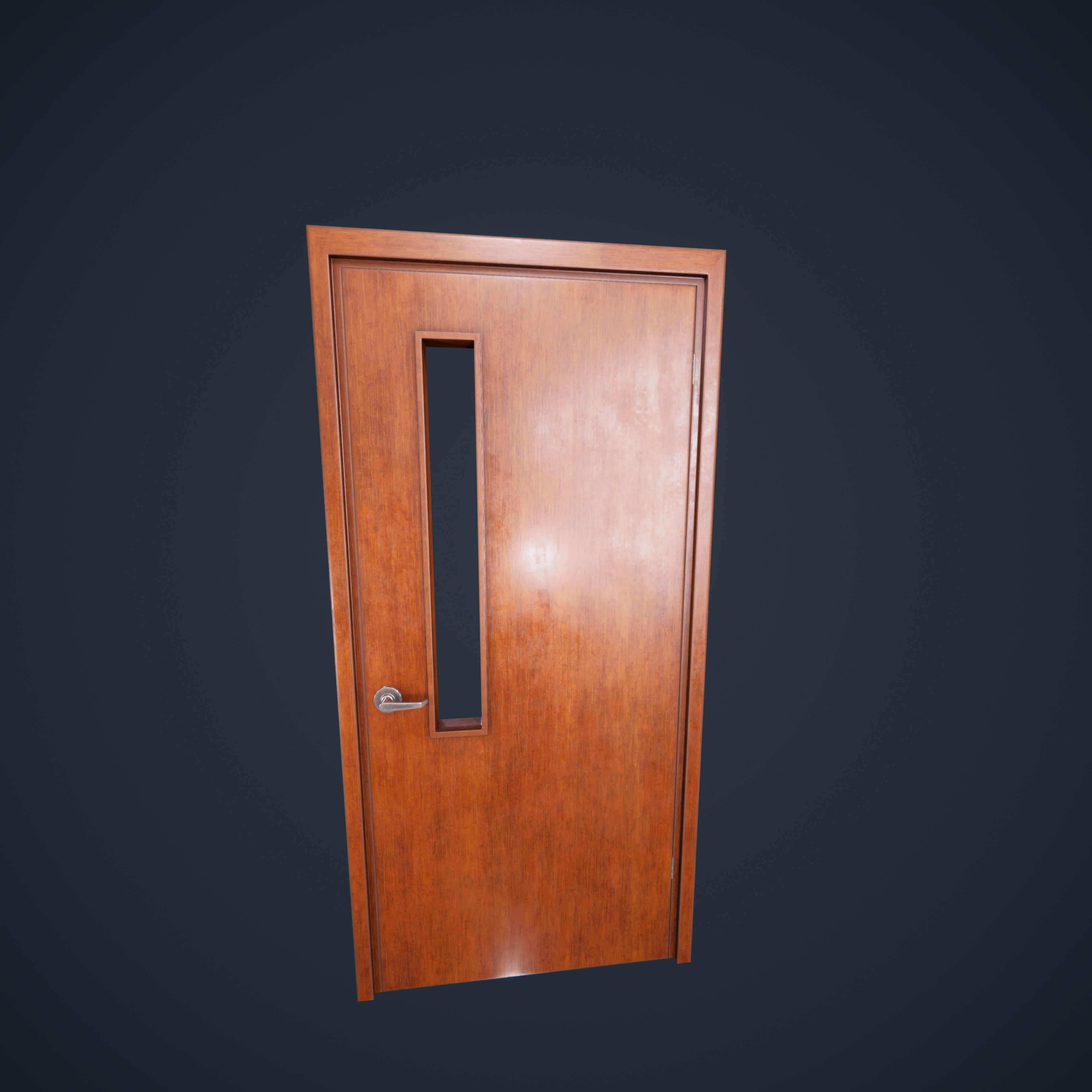 Door Wood 1 HDRP Low-poly 3D model_10