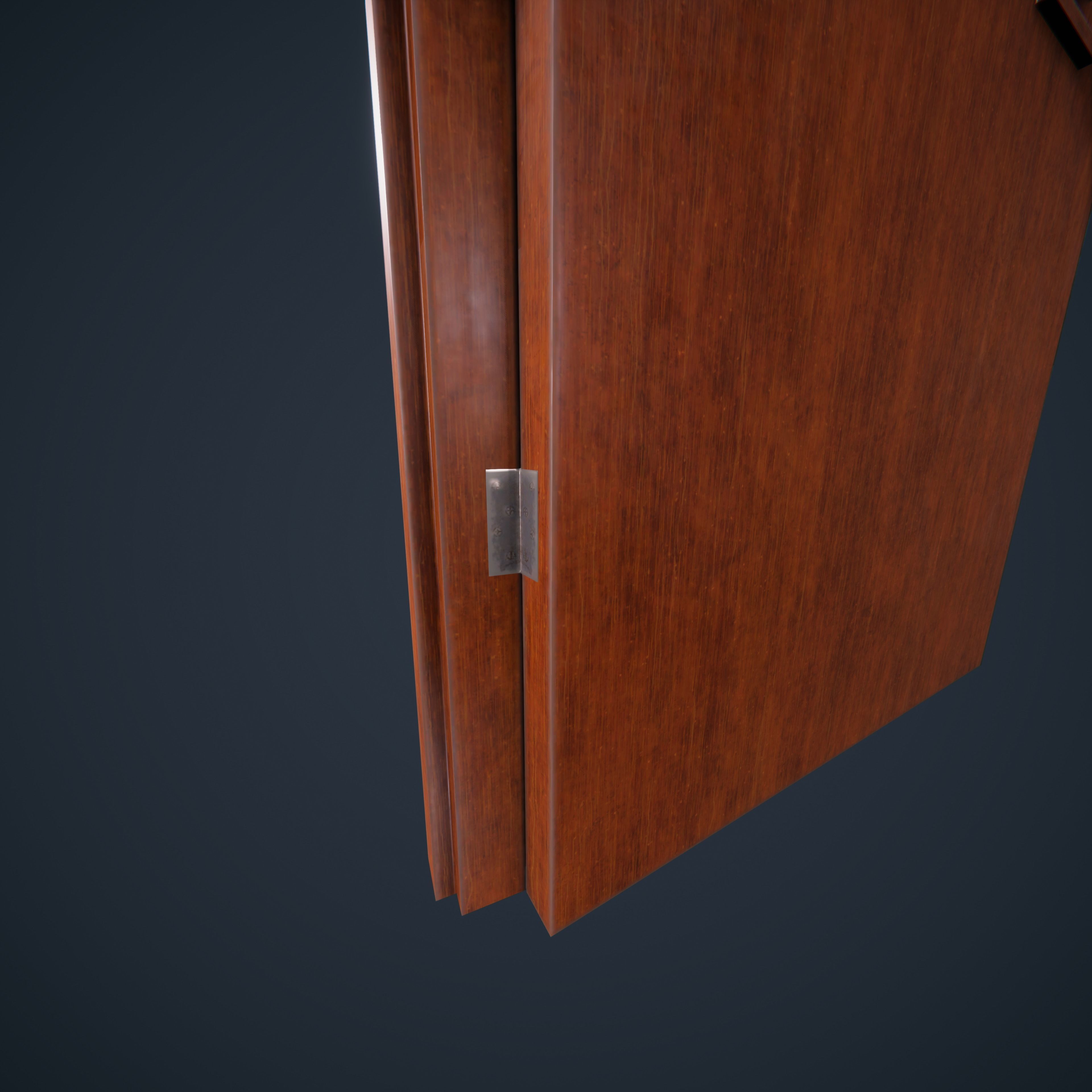 Door Wood 1 HDRP Low-poly 3D model_15