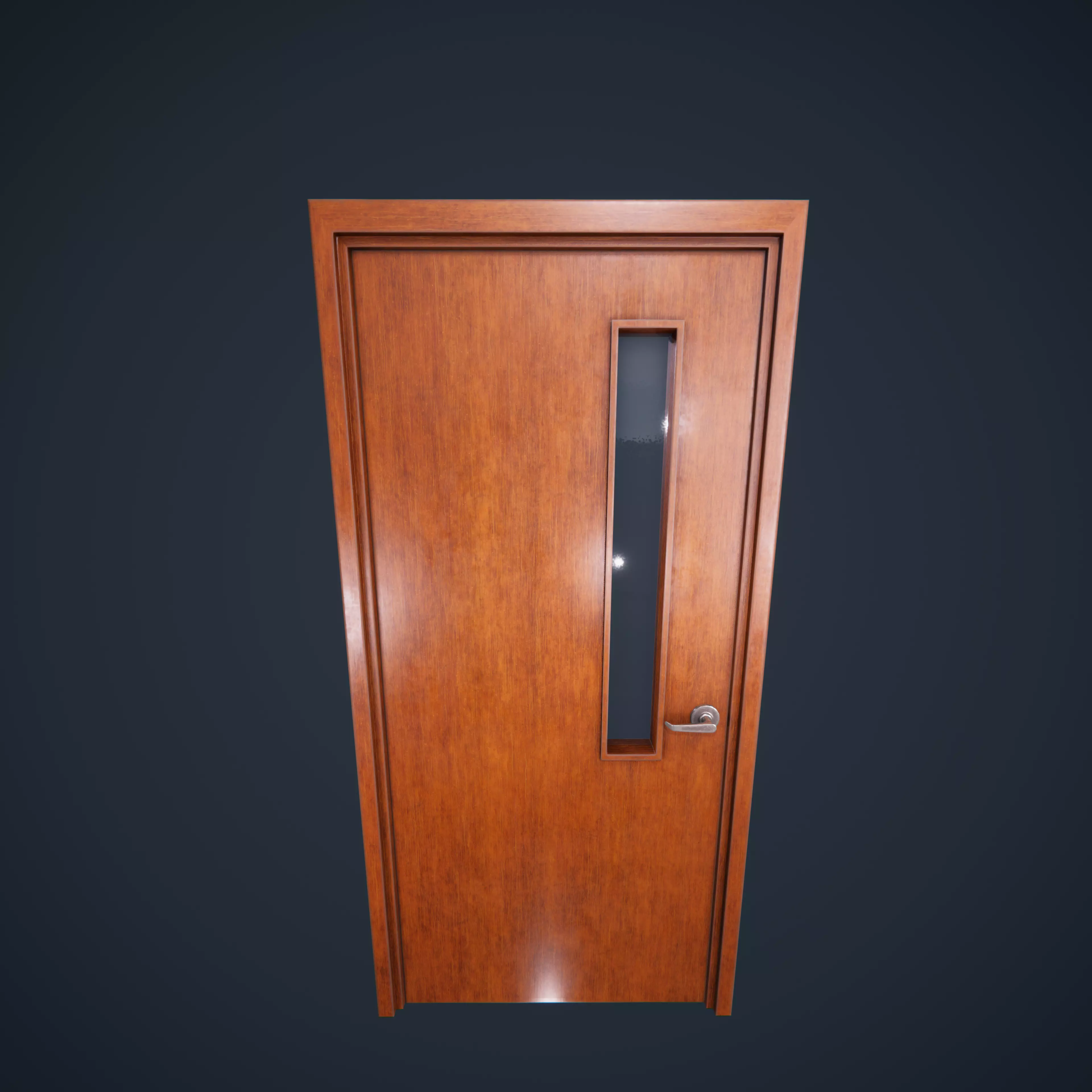 Door Wood 1 HDRP Low-poly 3D model_0