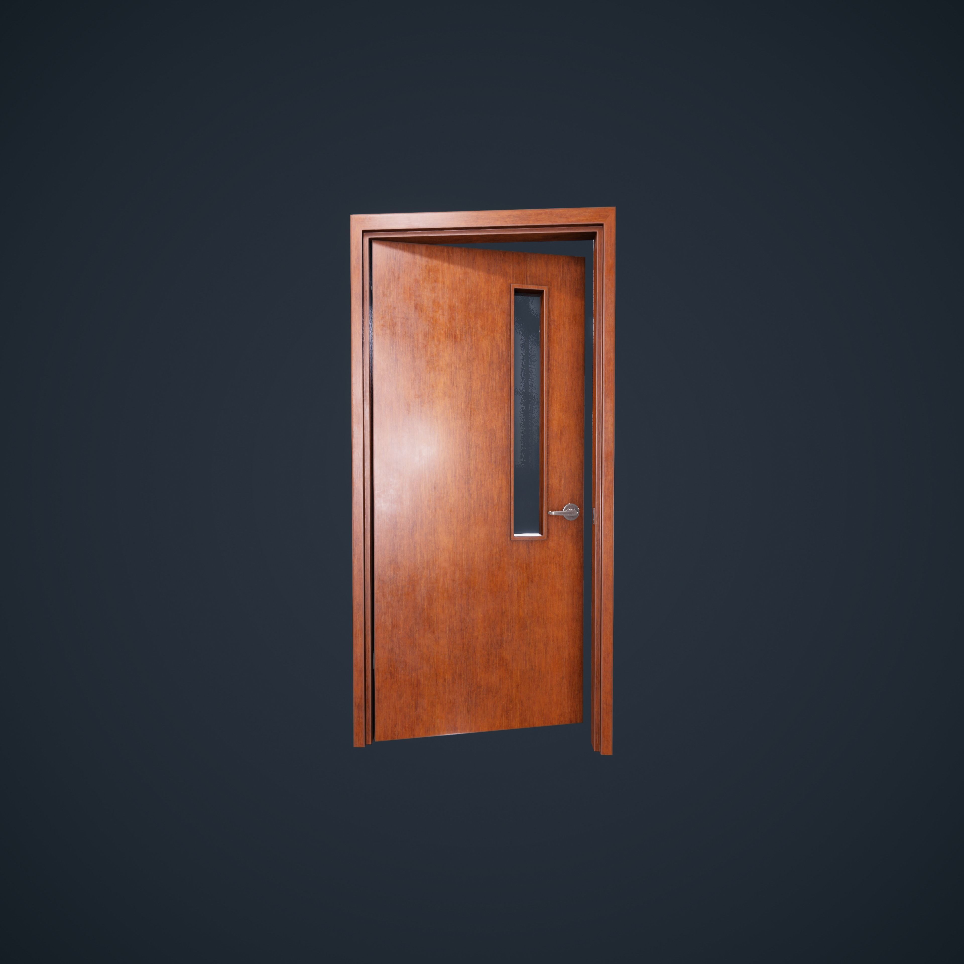 Door Wood 1 HDRP Low-poly 3D model_23