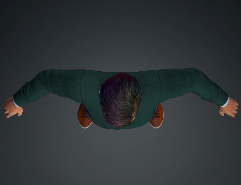 Meet JOHNSON Rigged Man - A-pose - Story Low-poly 3D model_5