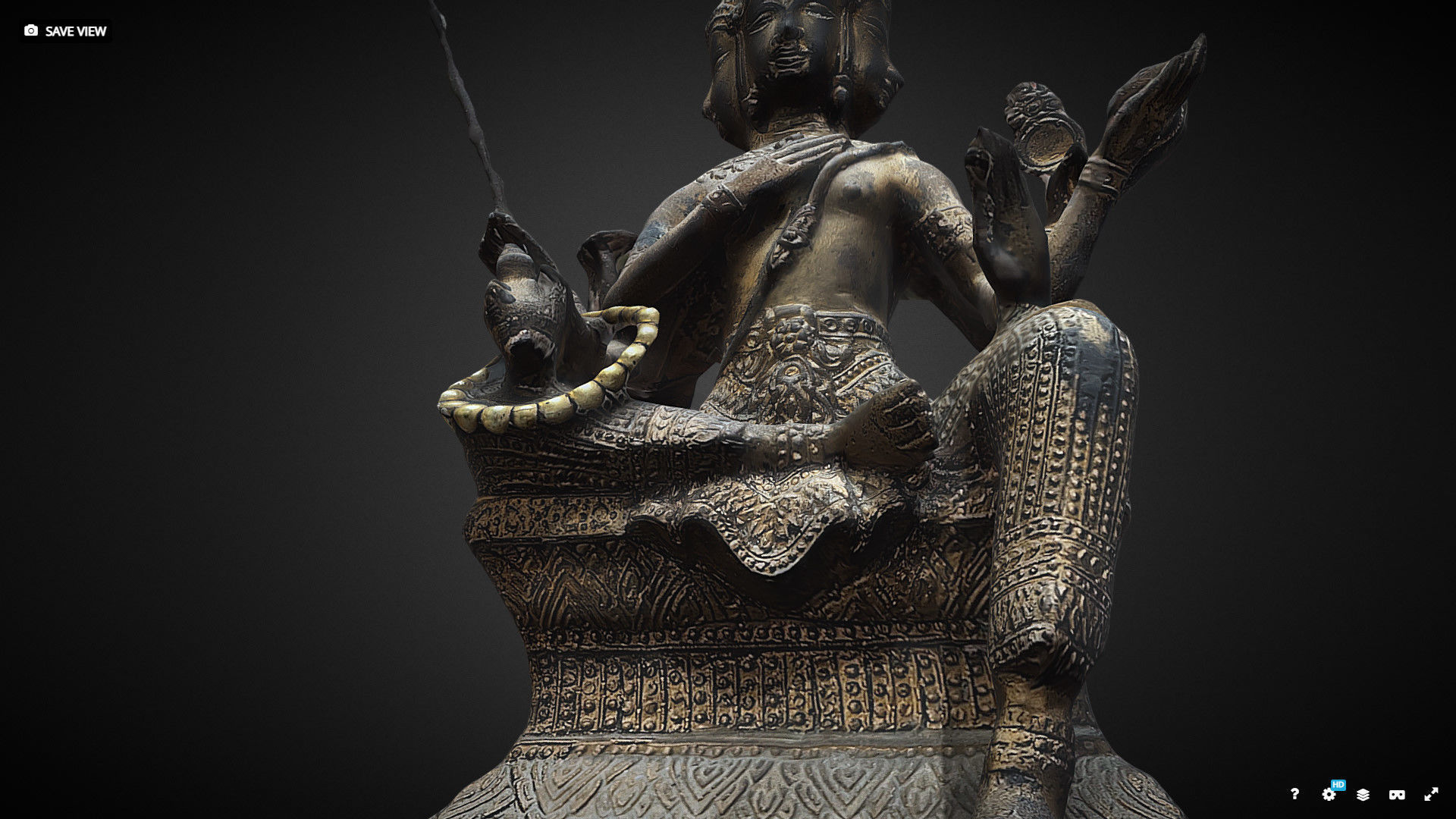 Brahma statue Low-poly 3D model_52