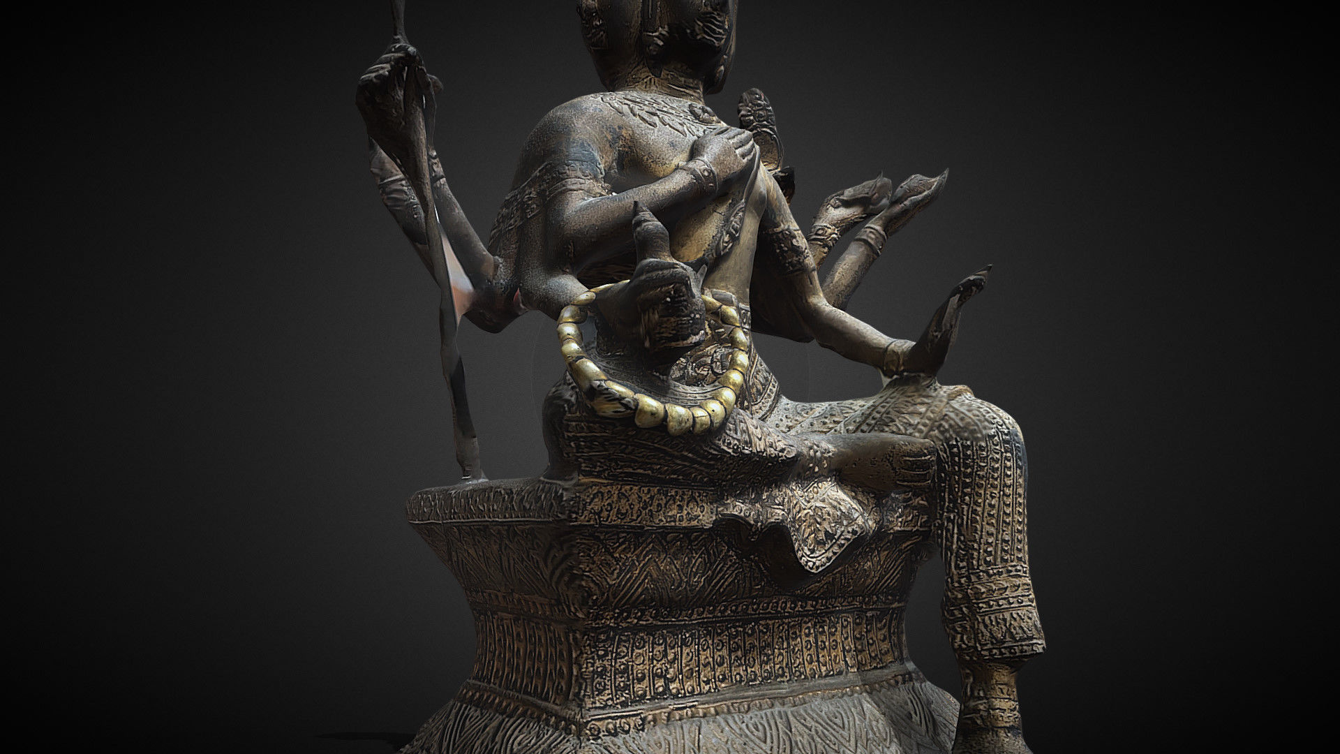 Brahma statue Low-poly 3D model_51