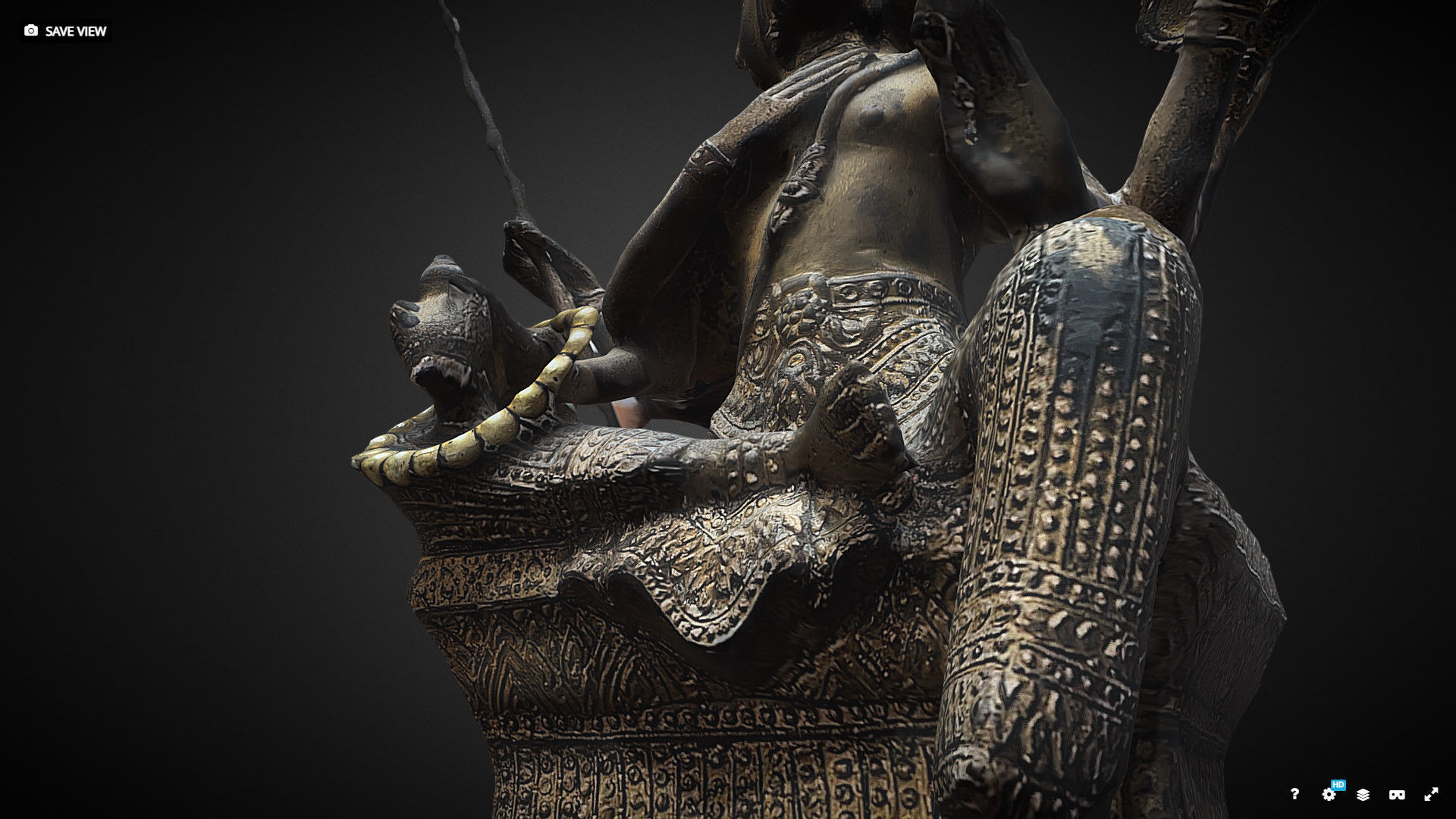 Brahma statue Low-poly 3D model_53