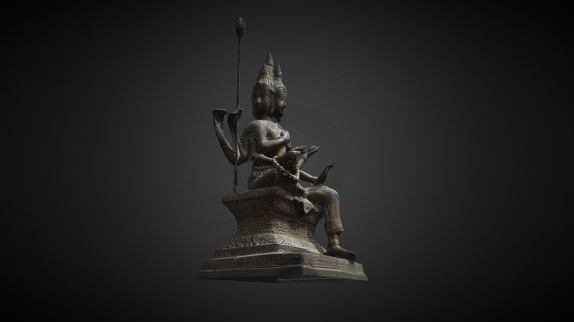 Brahma statue Low-poly 3D model_18