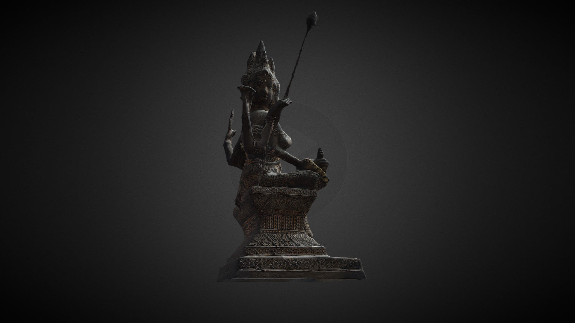 Brahma statue Low-poly 3D model_20