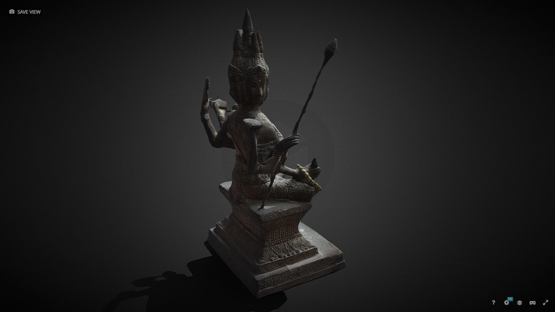 Brahma statue Low-poly 3D model_55