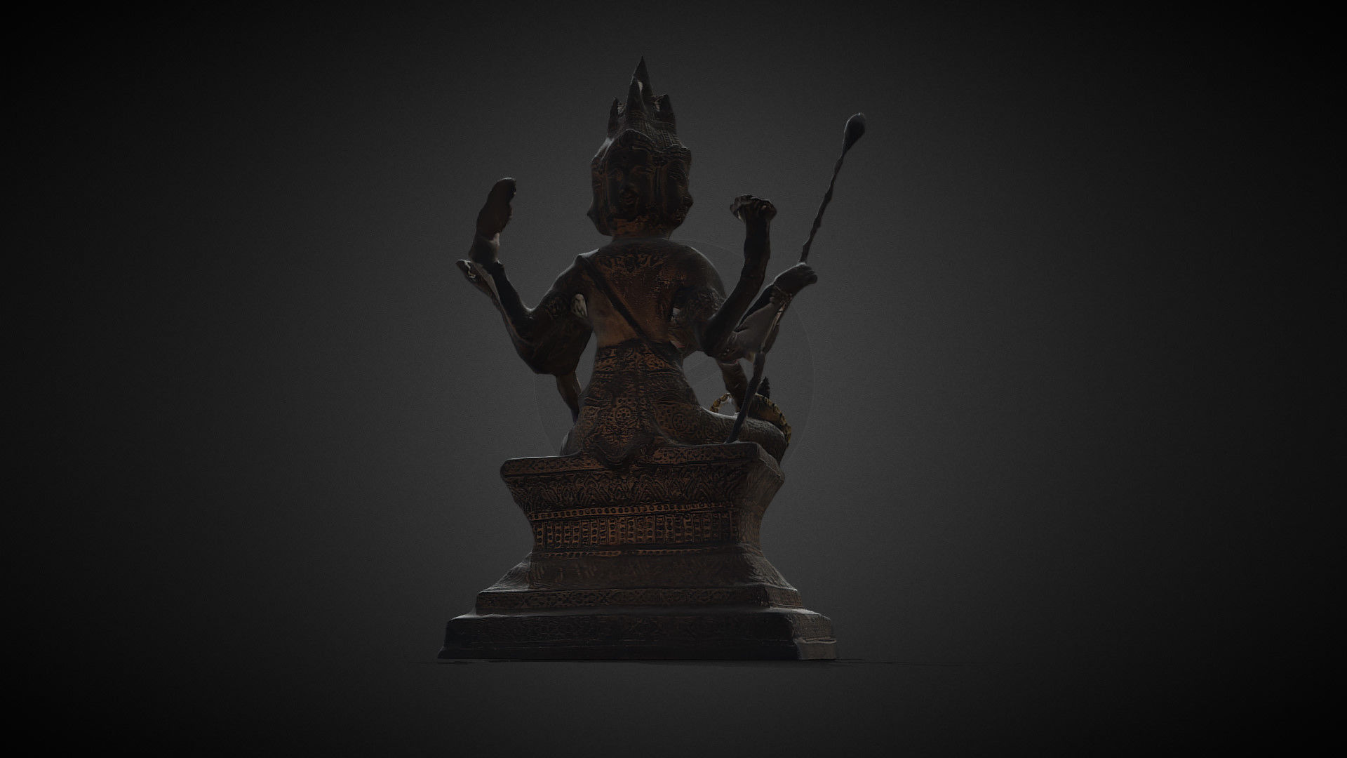 Brahma statue Low-poly 3D model_22