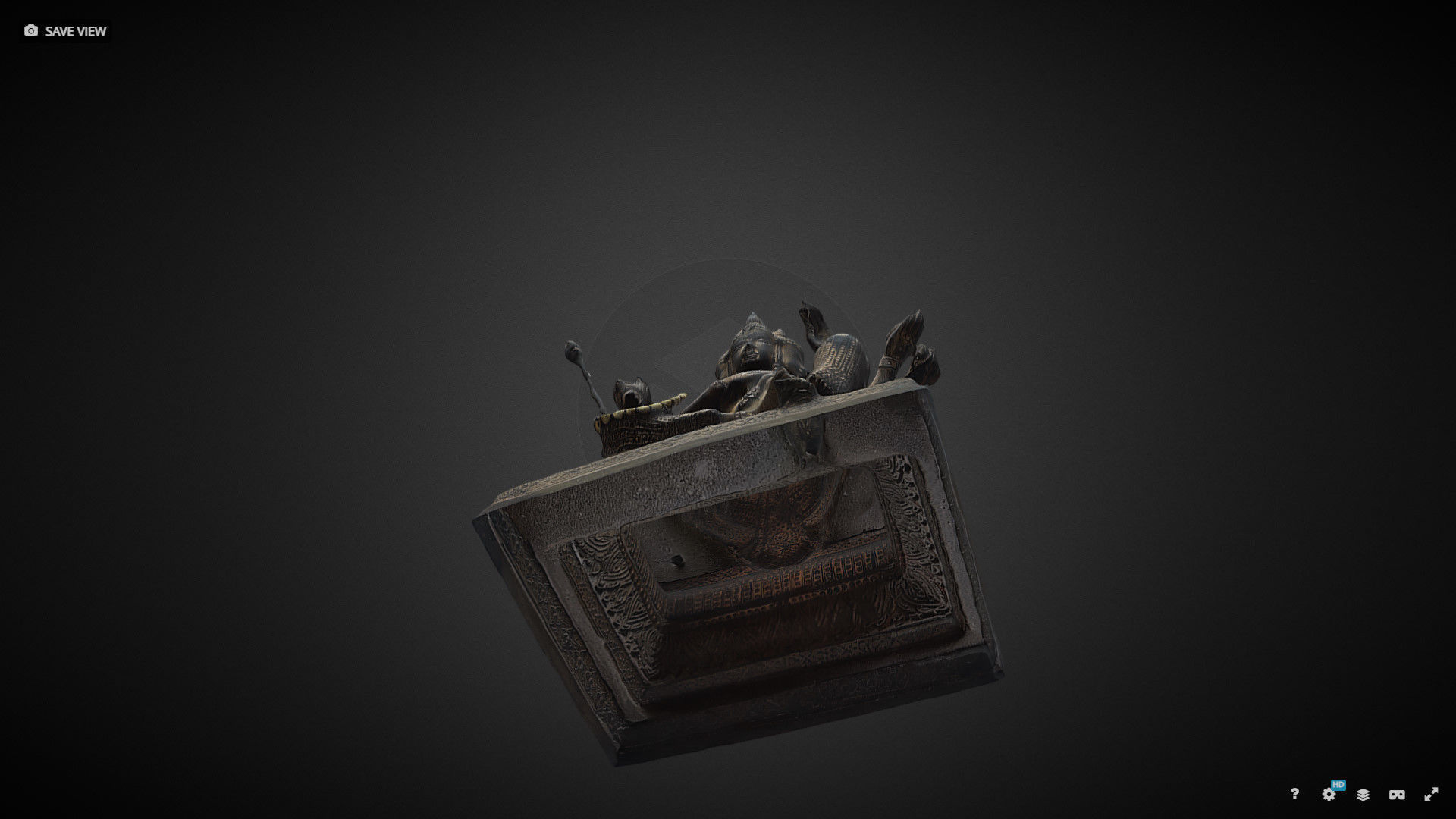 Brahma statue Low-poly 3D model_30