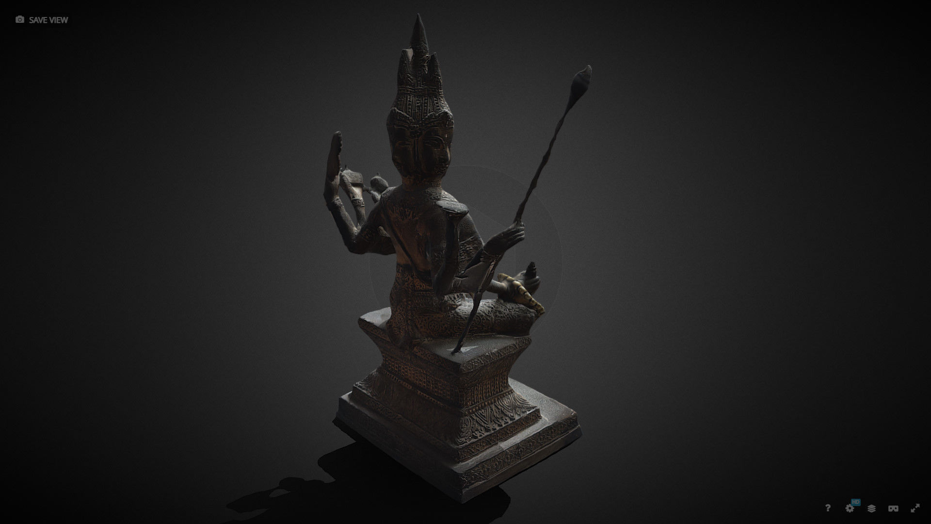 Brahma statue Low-poly 3D model_56