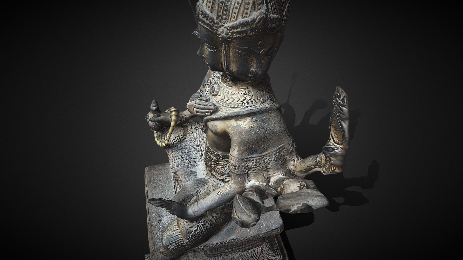 Brahma statue Low-poly 3D model_38
