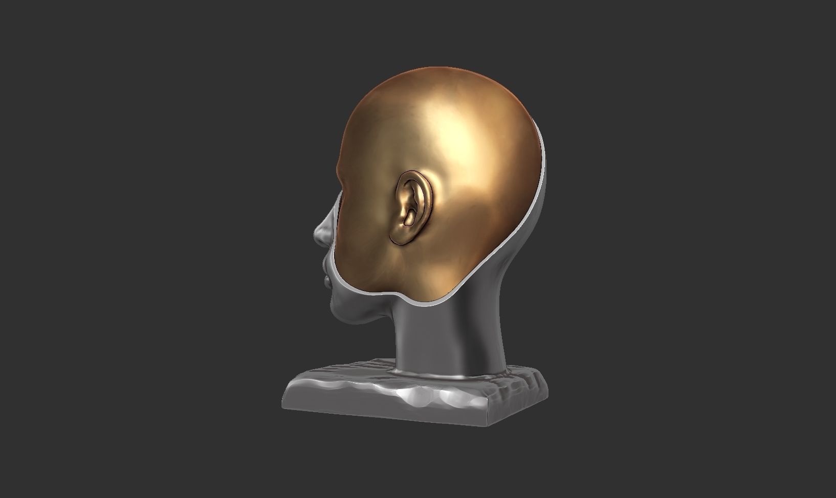Abstract conceptual face sculpture 3D print model_10