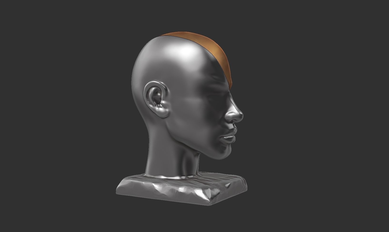Abstract conceptual face sculpture 3D print model_3