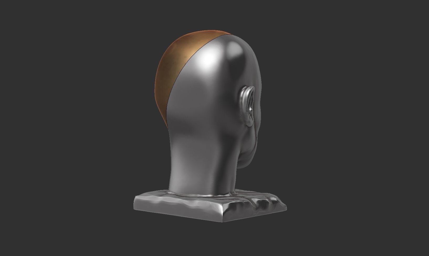 Abstract conceptual face sculpture 3D print model_6
