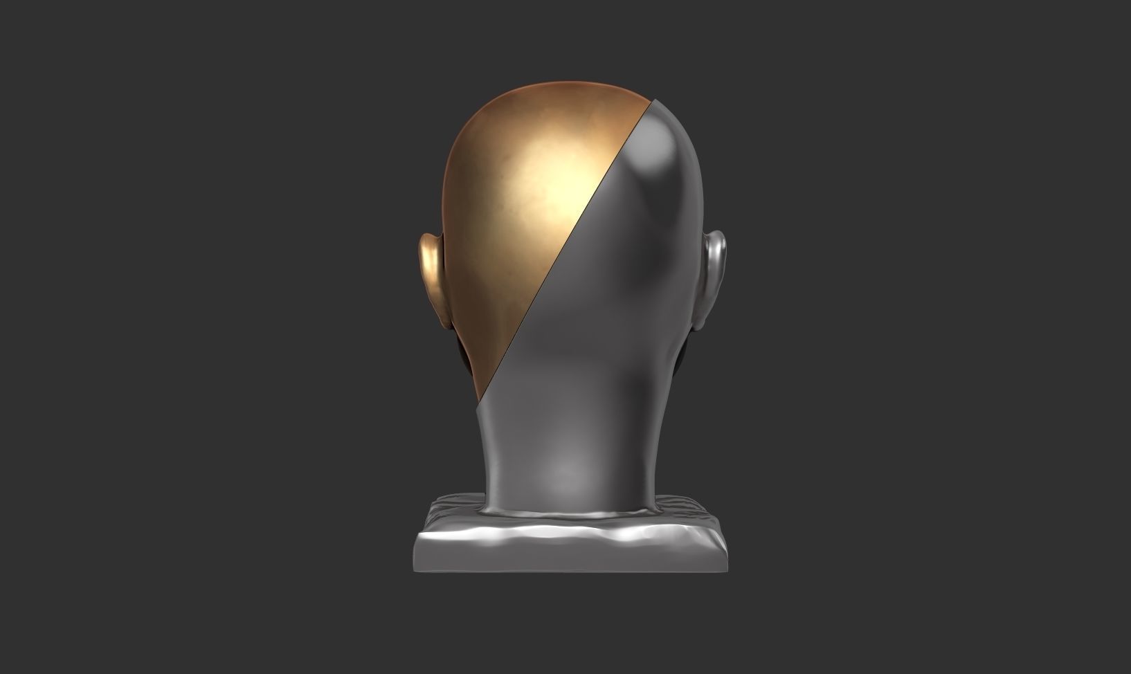 Abstract conceptual face sculpture 3D print model_8
