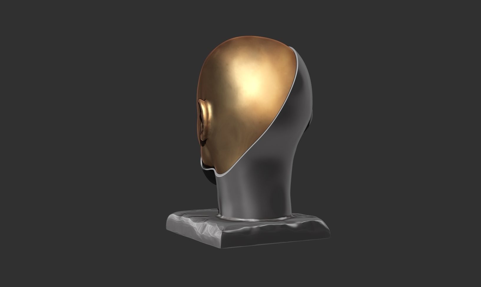 Abstract conceptual face sculpture 3D print model_9