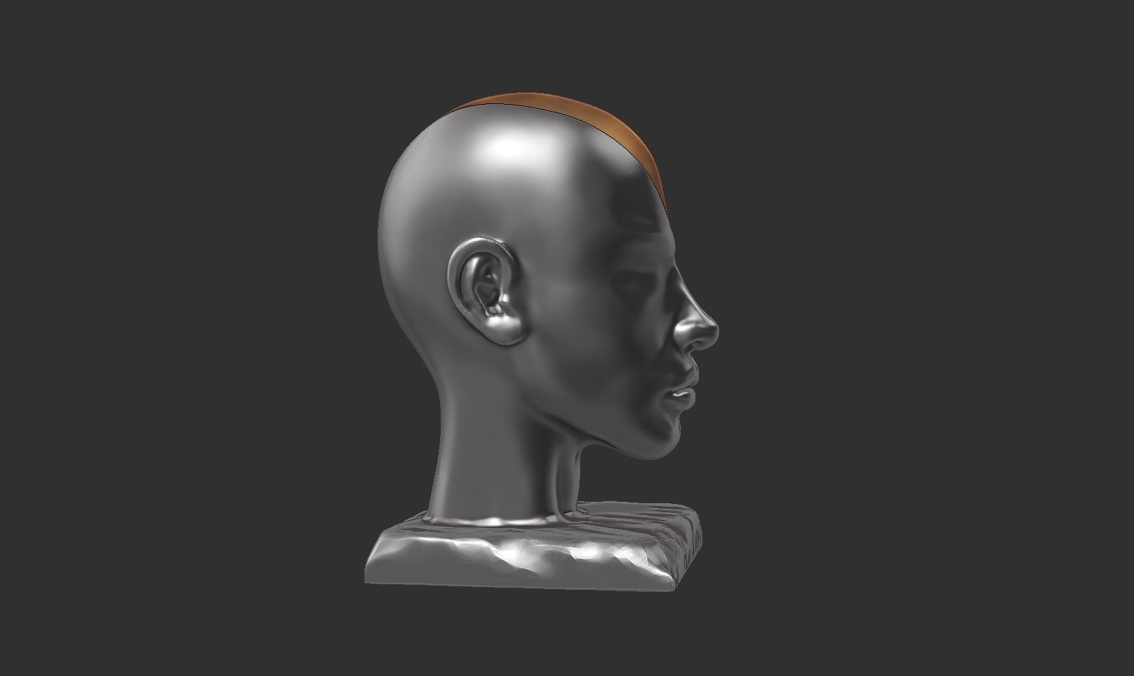 Abstract conceptual face sculpture 3D print model_4