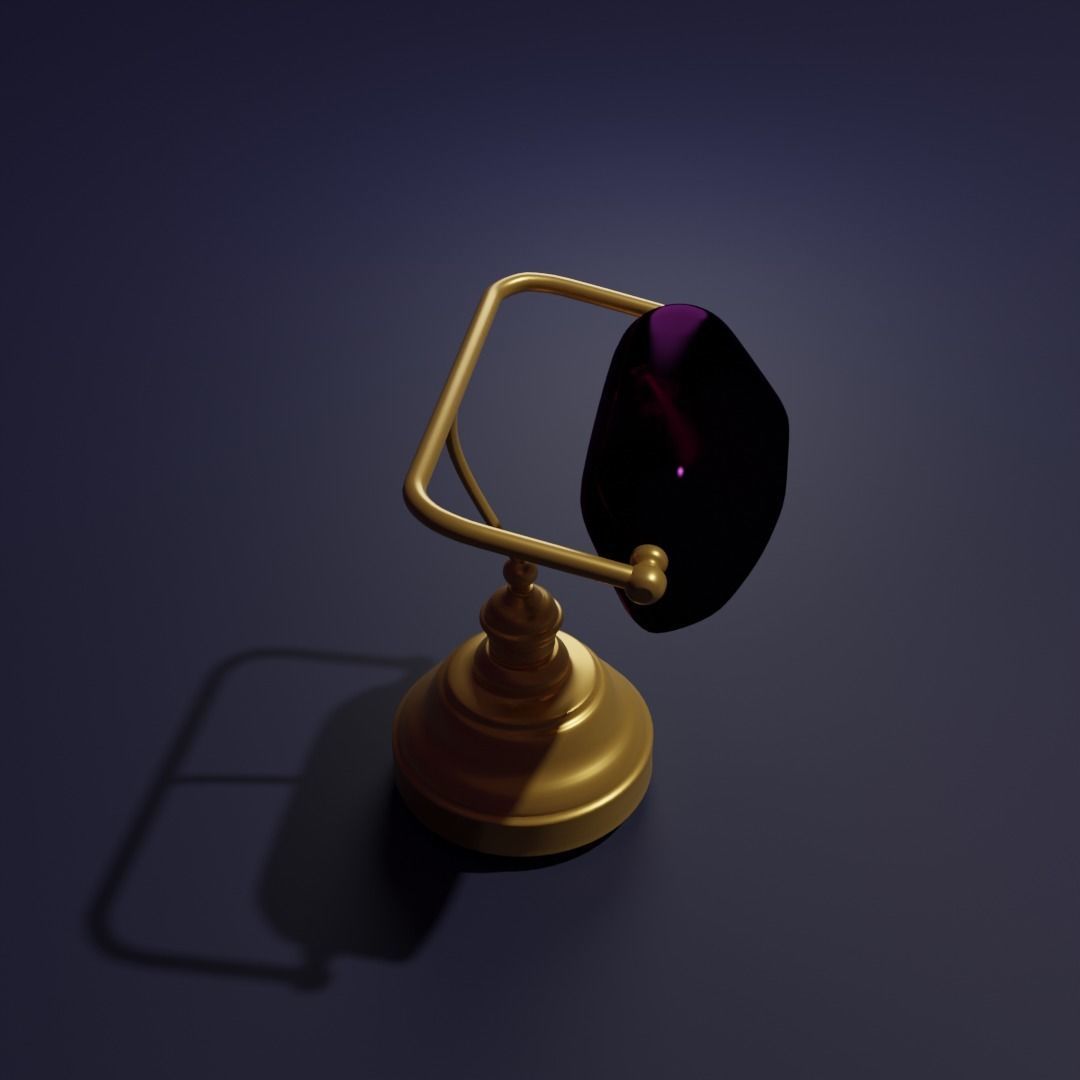 Vintage library table lamp 3D model_11