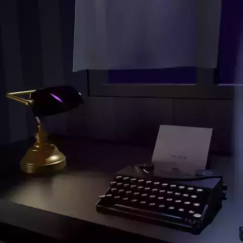 Vintage library table lamp