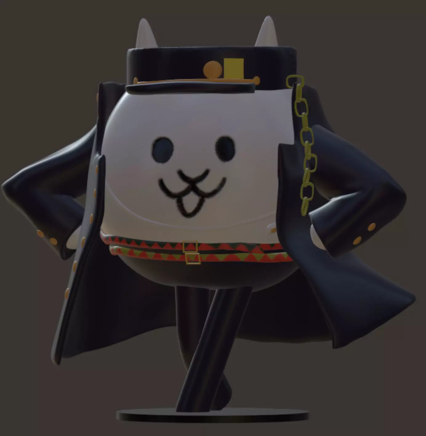 JOTARO KUJO CAT - THE BATTLE CATS STYLE - STARDUST CRUSADERS 3D print model