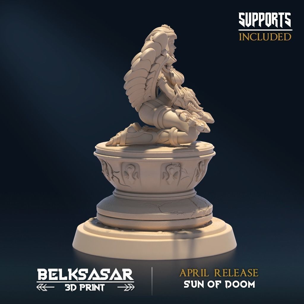 Daugther of Doom Sun Nude and Normal 3D print model_6